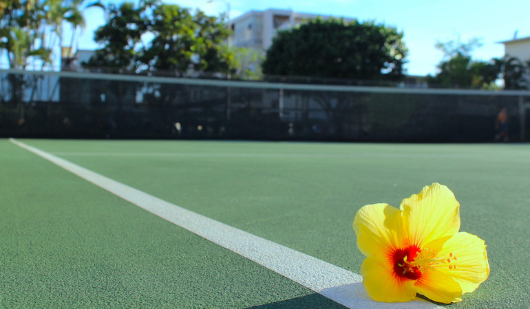Join us as we play tennis in paradise