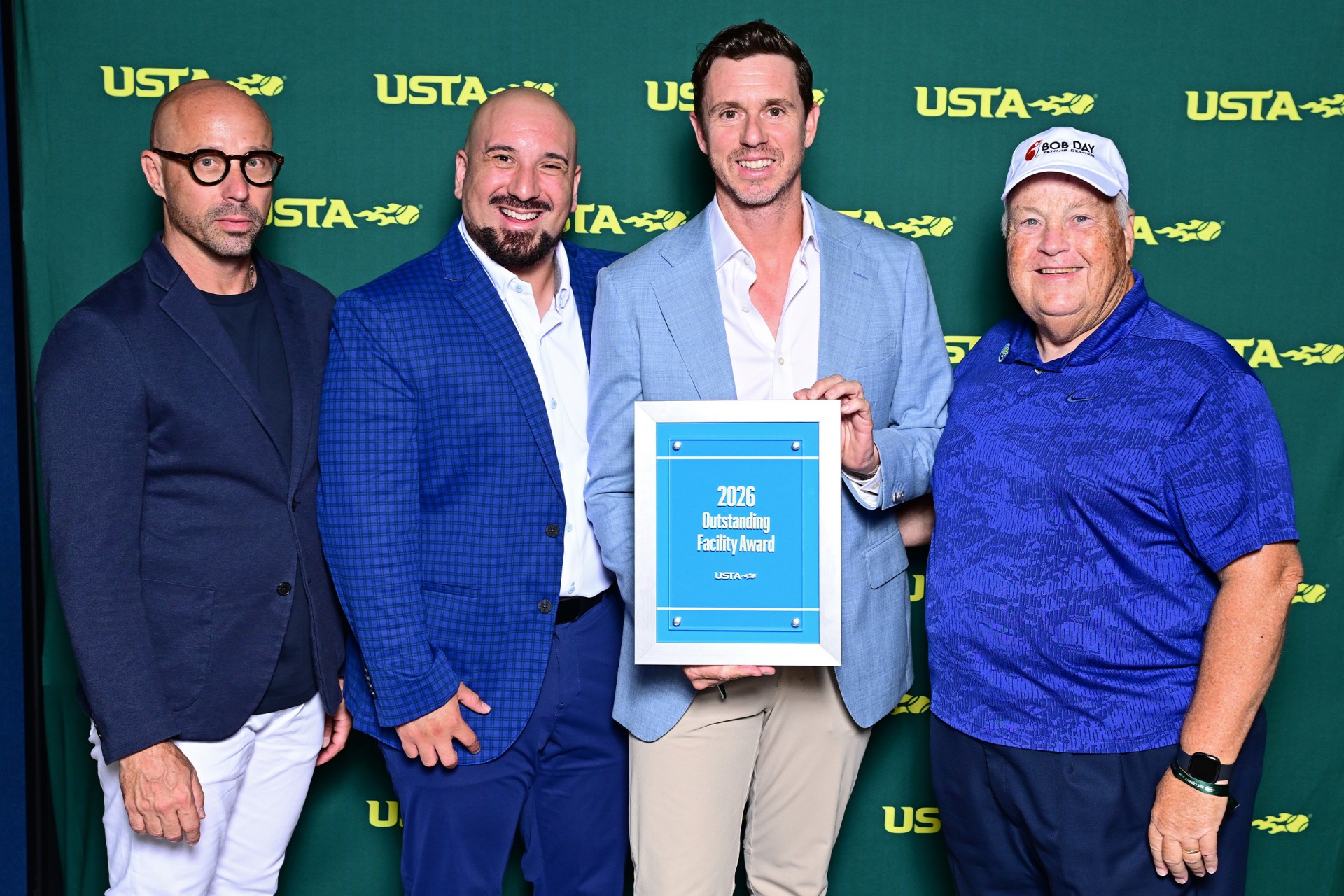 Bob Day Tennis Complex team accepting the 2026 USTA Outstanding Facility Award