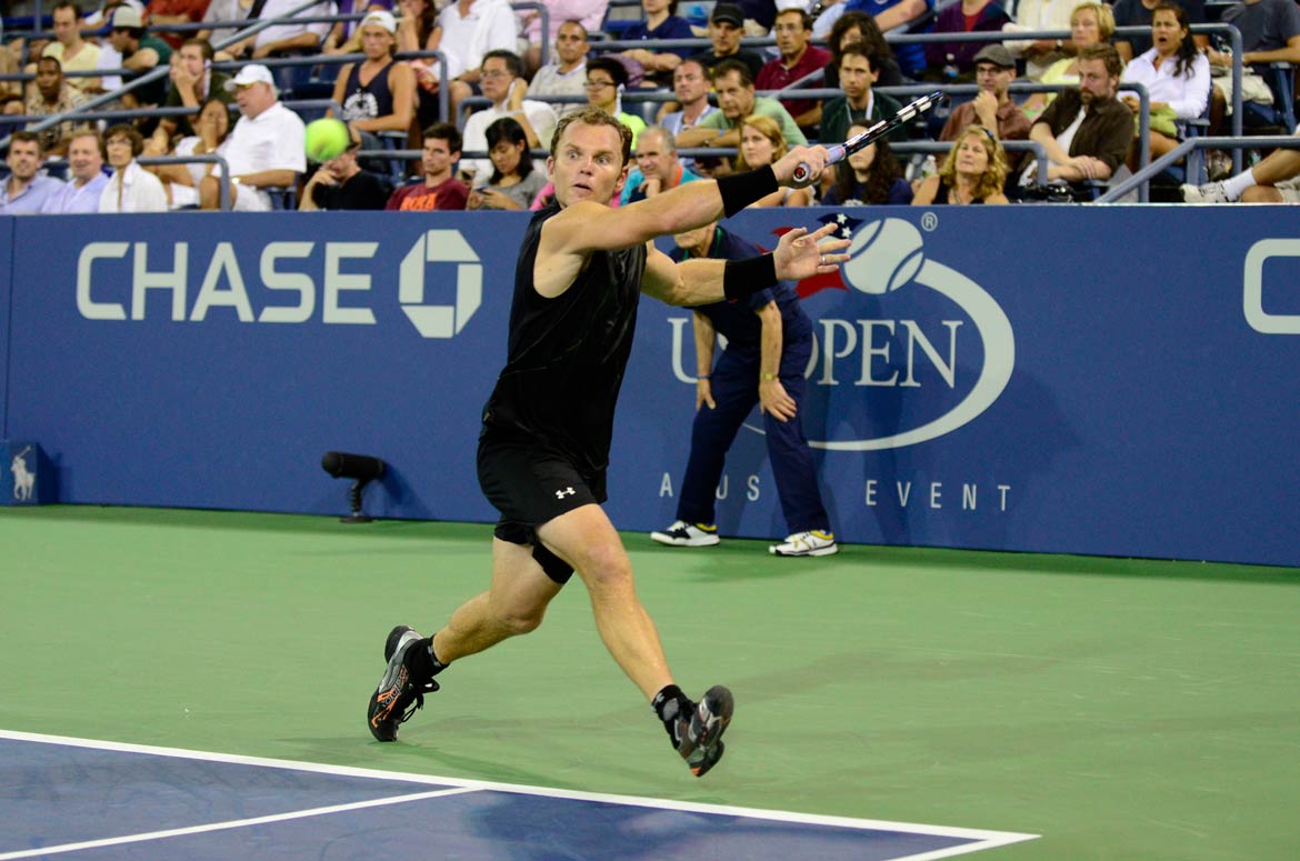Michael Russell en el 2012 Abierto de Estados Unidos. Fotografía de Don Starr/USTA.